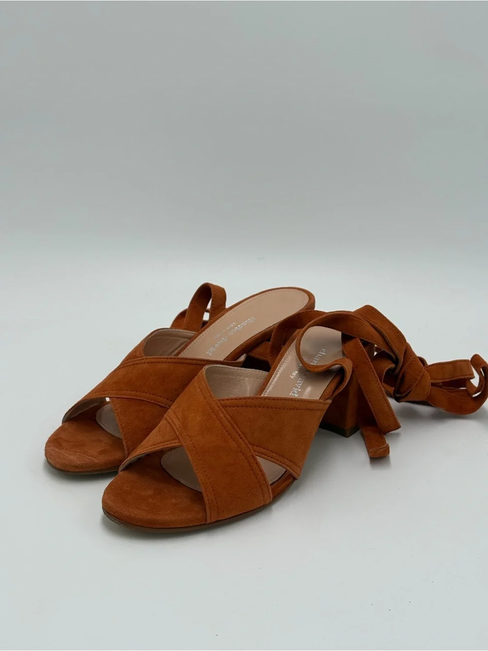 Suede Lace-Up Sandals in Brown by Charles David